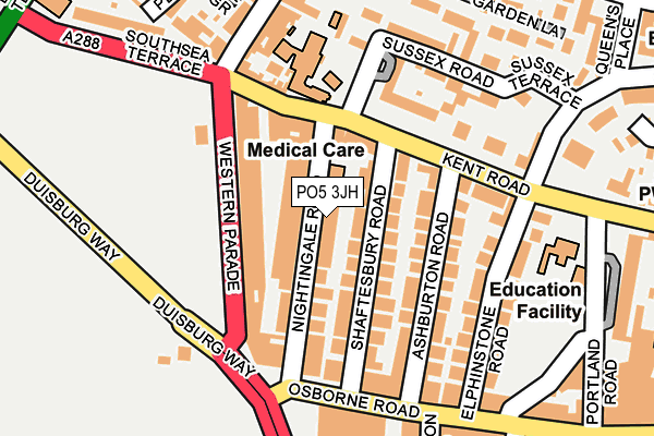 PO5 3JH map - OS OpenMap – Local (Ordnance Survey)