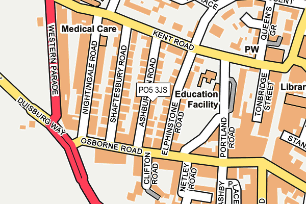 PO5 3JS map - OS OpenMap – Local (Ordnance Survey)