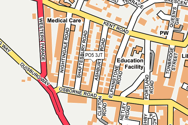 PO5 3JT map - OS OpenMap – Local (Ordnance Survey)