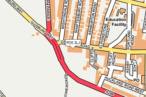 PO5 3LJ map - OS OpenMap – Local (Ordnance Survey)