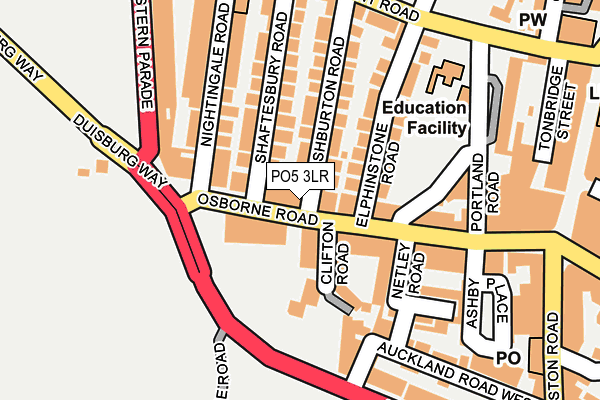 PO5 3LR map - OS OpenMap – Local (Ordnance Survey)