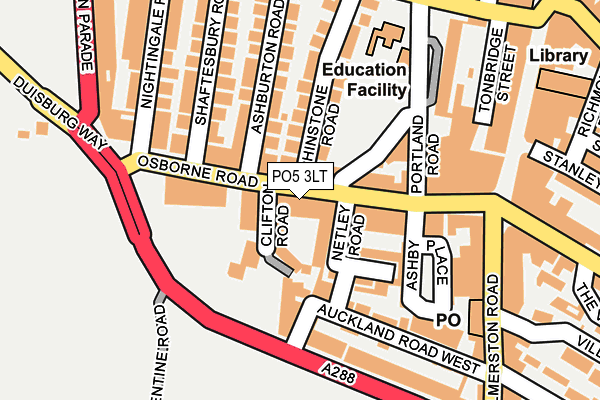 PO5 3LT map - OS OpenMap – Local (Ordnance Survey)