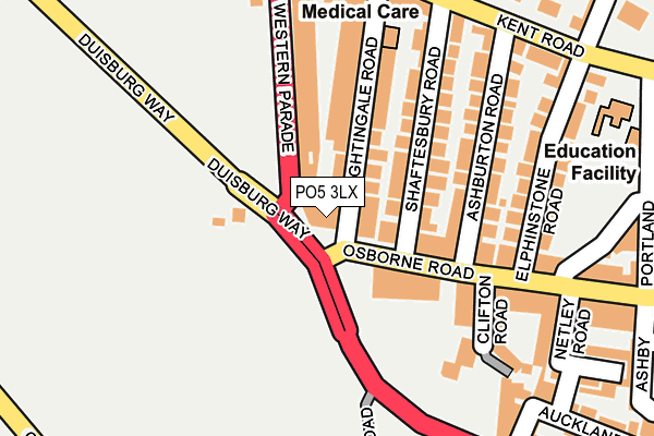 PO5 3LX map - OS OpenMap – Local (Ordnance Survey)