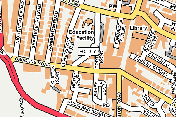 PO5 3LY map - OS OpenMap – Local (Ordnance Survey)