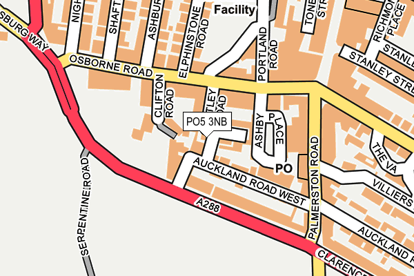 PO5 3NB map - OS OpenMap – Local (Ordnance Survey)