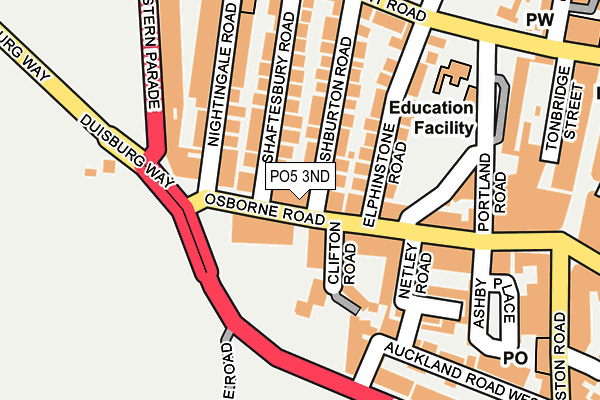 PO5 3ND map - OS OpenMap – Local (Ordnance Survey)