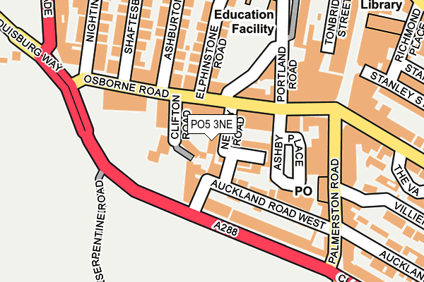 PO5 3NE map - OS OpenMap – Local (Ordnance Survey)