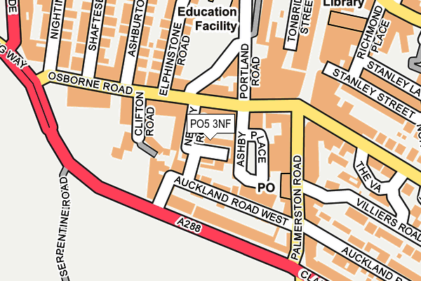 PO5 3NF map - OS OpenMap – Local (Ordnance Survey)