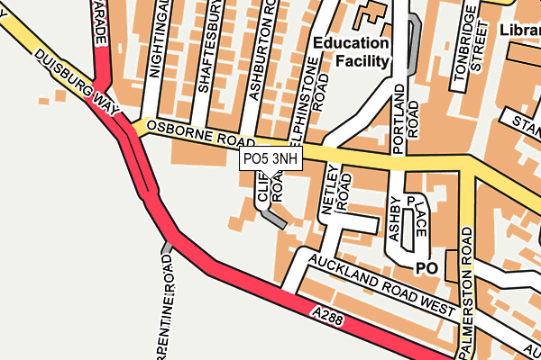 PO5 3NH map - OS OpenMap – Local (Ordnance Survey)