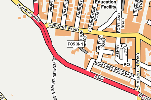 PO5 3NN map - OS OpenMap – Local (Ordnance Survey)