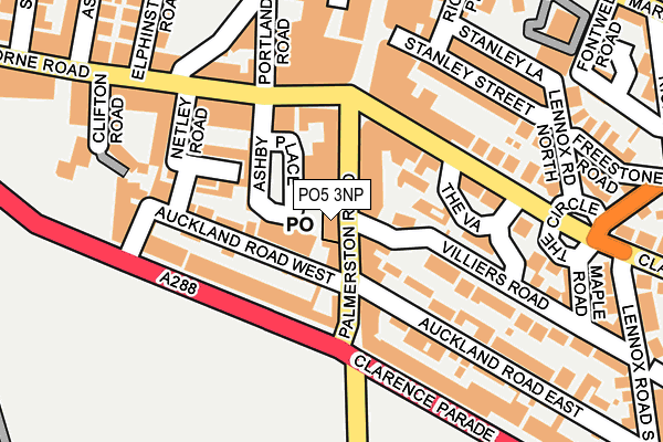 PO5 3NP map - OS OpenMap – Local (Ordnance Survey)