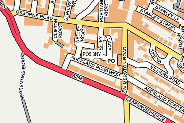 PO5 3NY map - OS OpenMap – Local (Ordnance Survey)