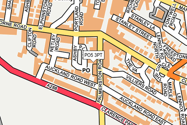 PO5 3PT map - OS OpenMap – Local (Ordnance Survey)