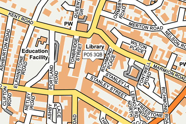 PO5 3QB map - OS OpenMap – Local (Ordnance Survey)