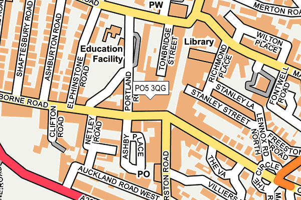 PO5 3QG map - OS OpenMap – Local (Ordnance Survey)