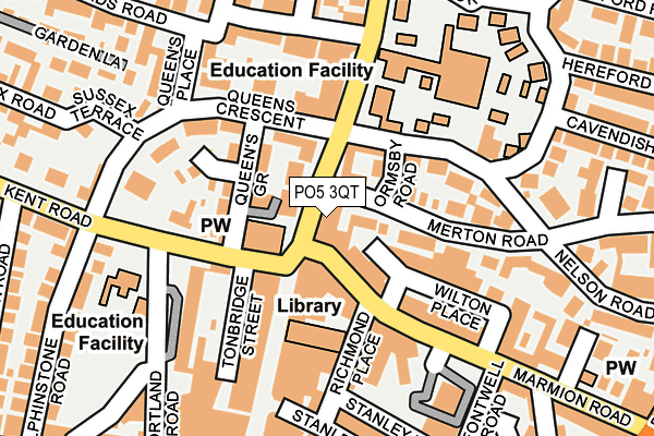 PO5 3QT map - OS OpenMap – Local (Ordnance Survey)