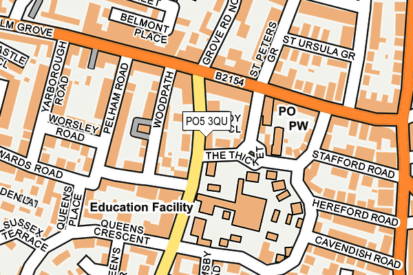 PO5 3QU map - OS OpenMap – Local (Ordnance Survey)