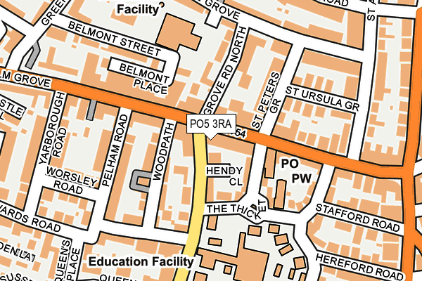 PO5 3RA map - OS OpenMap – Local (Ordnance Survey)