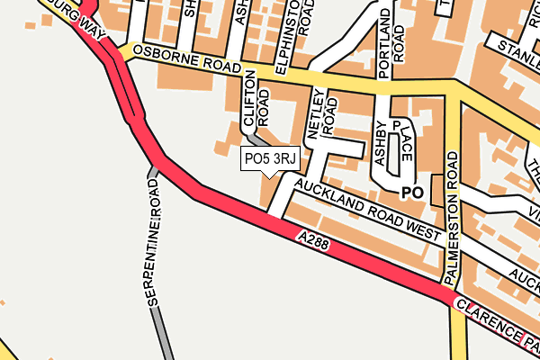 PO5 3RJ map - OS OpenMap – Local (Ordnance Survey)