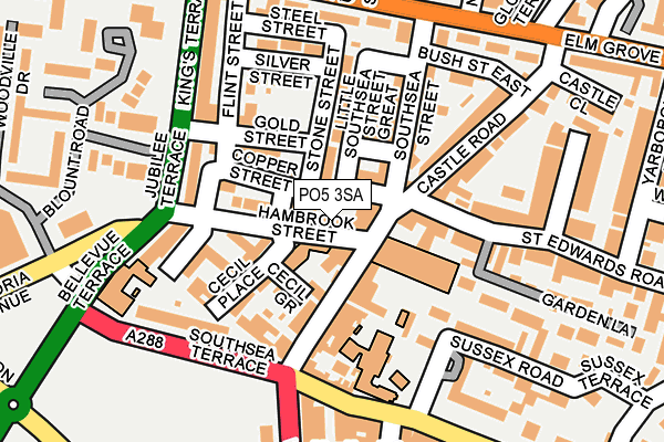PO5 3SA map - OS OpenMap – Local (Ordnance Survey)