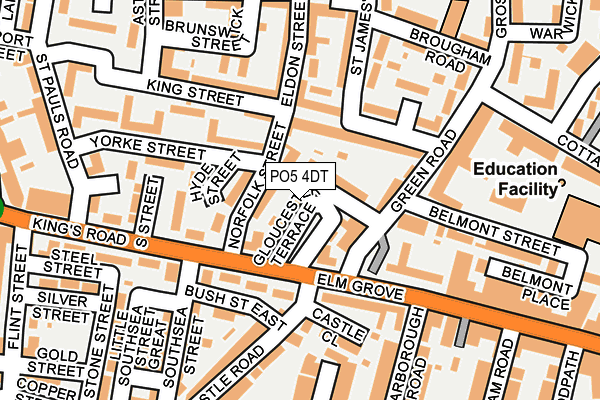 PO5 4DT map - OS OpenMap – Local (Ordnance Survey)