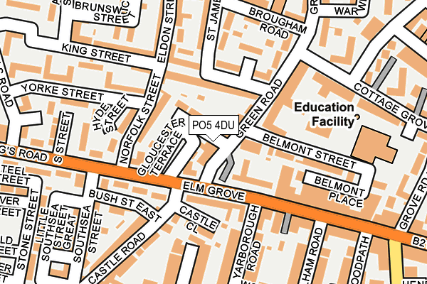 PO5 4DU map - OS OpenMap – Local (Ordnance Survey)