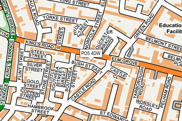 PO5 4DW map - OS OpenMap – Local (Ordnance Survey)