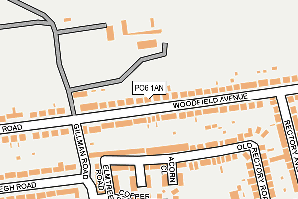 PO6 1AN map - OS OpenMap – Local (Ordnance Survey)