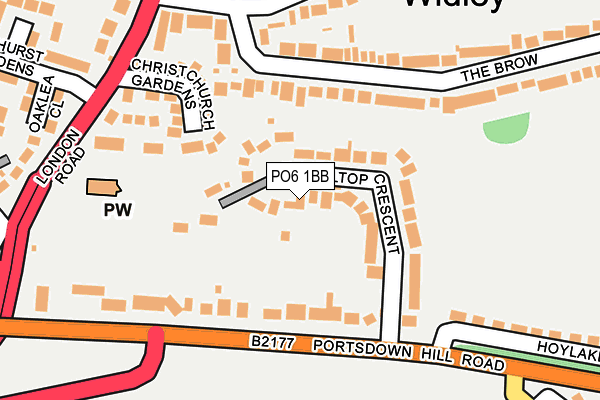 PO6 1BB map - OS OpenMap – Local (Ordnance Survey)