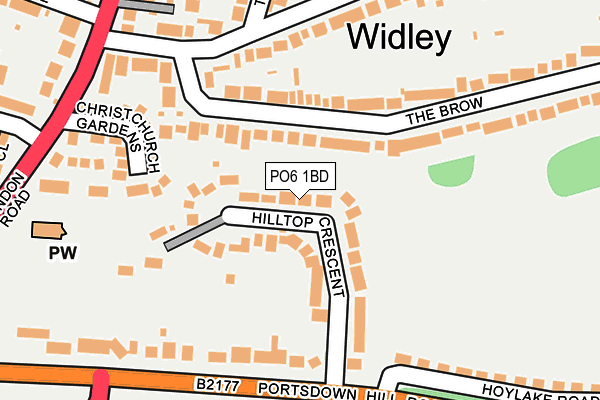 PO6 1BD map - OS OpenMap – Local (Ordnance Survey)