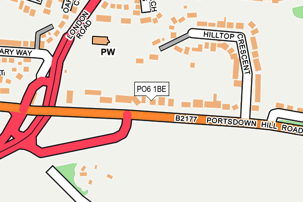 PO6 1BE map - OS OpenMap – Local (Ordnance Survey)