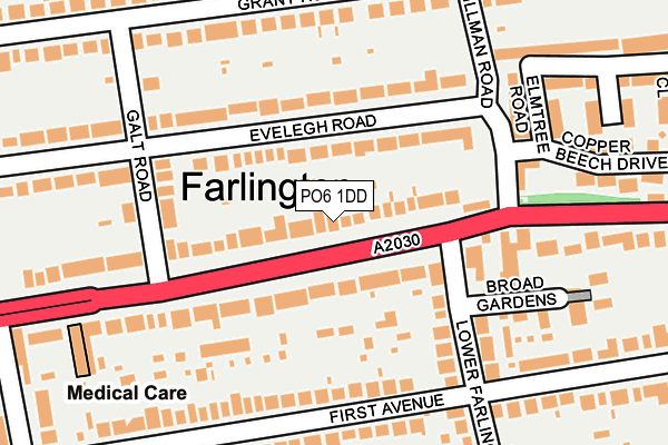 PO6 1DD map - OS OpenMap – Local (Ordnance Survey)