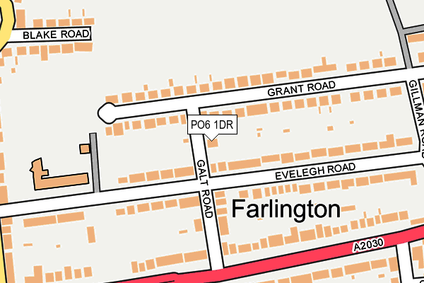 PO6 1DR map - OS OpenMap – Local (Ordnance Survey)