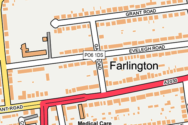 PO6 1DS map - OS OpenMap – Local (Ordnance Survey)