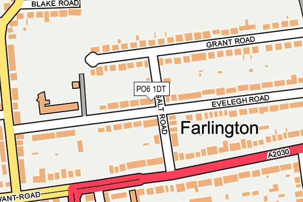 PO6 1DT map - OS OpenMap – Local (Ordnance Survey)