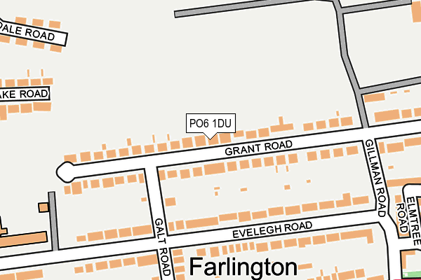 PO6 1DU map - OS OpenMap – Local (Ordnance Survey)