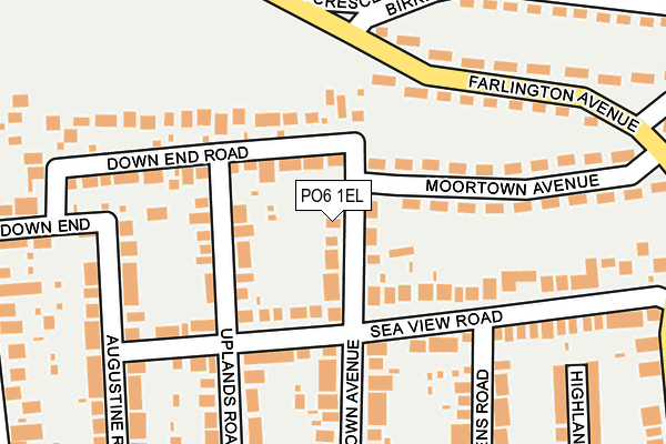 PO6 1EL map - OS OpenMap – Local (Ordnance Survey)