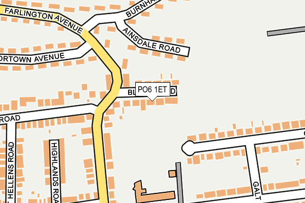 PO6 1ET map - OS OpenMap – Local (Ordnance Survey)