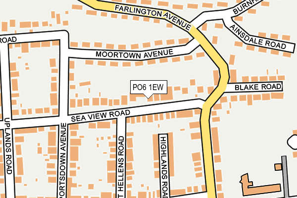 PO6 1EW map - OS OpenMap – Local (Ordnance Survey)