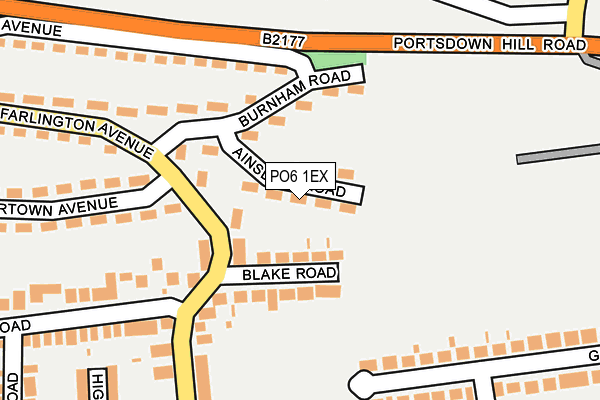 PO6 1EX map - OS OpenMap – Local (Ordnance Survey)