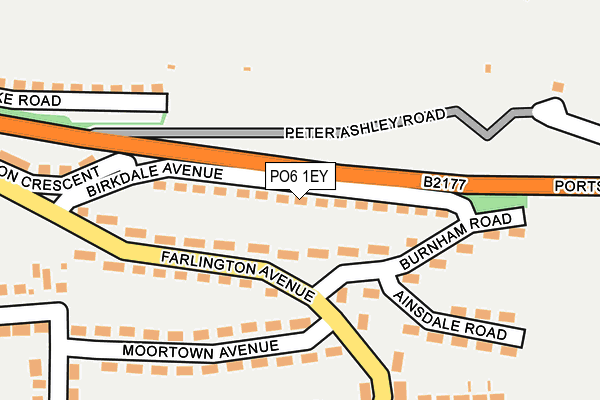 PO6 1EY map - OS OpenMap – Local (Ordnance Survey)