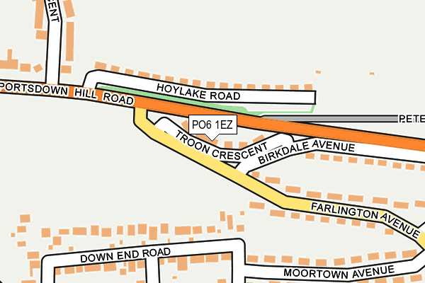 PO6 1EZ map - OS OpenMap – Local (Ordnance Survey)