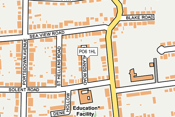 PO6 1HL map - OS OpenMap – Local (Ordnance Survey)