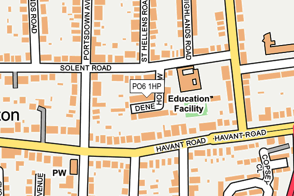 PO6 1HP map - OS OpenMap – Local (Ordnance Survey)