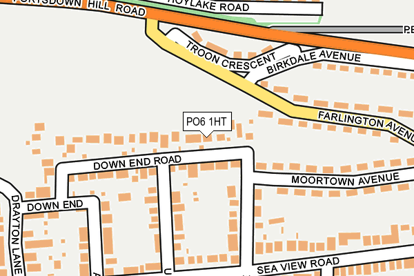 PO6 1HT map - OS OpenMap – Local (Ordnance Survey)