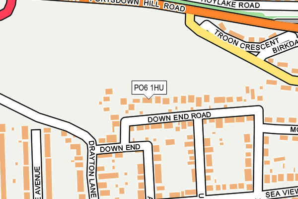 PO6 1HU map - OS OpenMap – Local (Ordnance Survey)