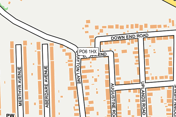 PO6 1HX map - OS OpenMap – Local (Ordnance Survey)