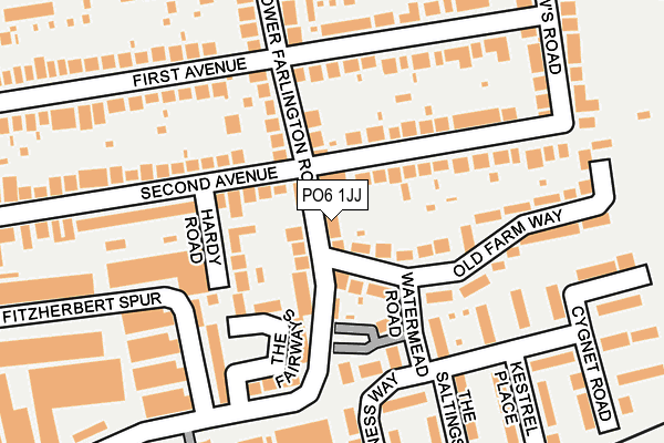 PO6 1JJ map - OS OpenMap – Local (Ordnance Survey)