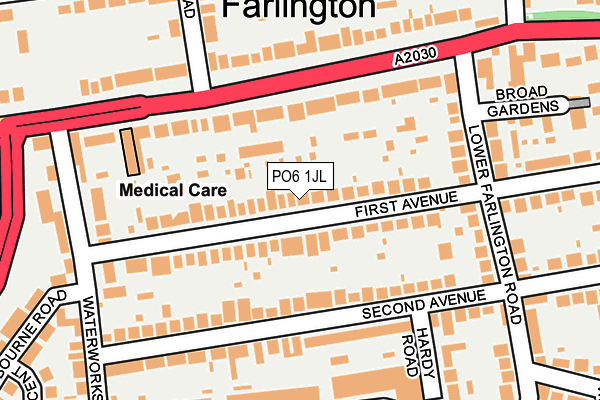 PO6 1JL map - OS OpenMap – Local (Ordnance Survey)