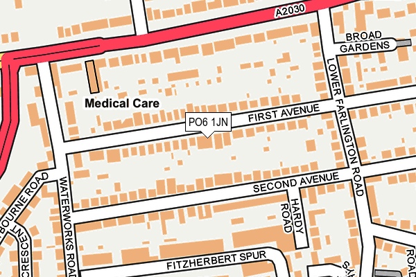 PO6 1JN map - OS OpenMap – Local (Ordnance Survey)